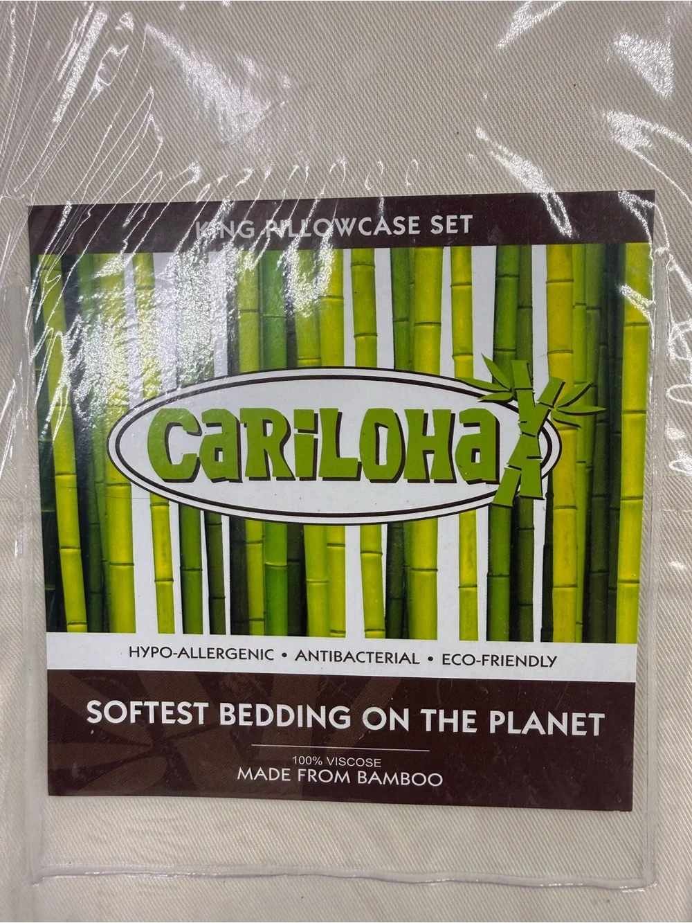 Cariloha Resort Bamboo Pillowcase Set King Cream